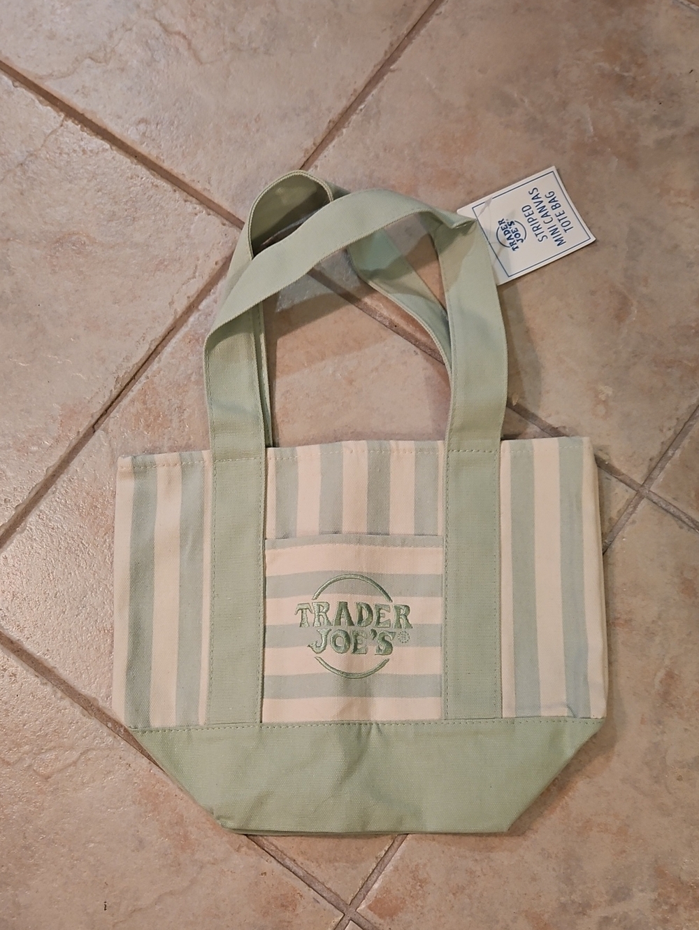 Green trader Joe's tote